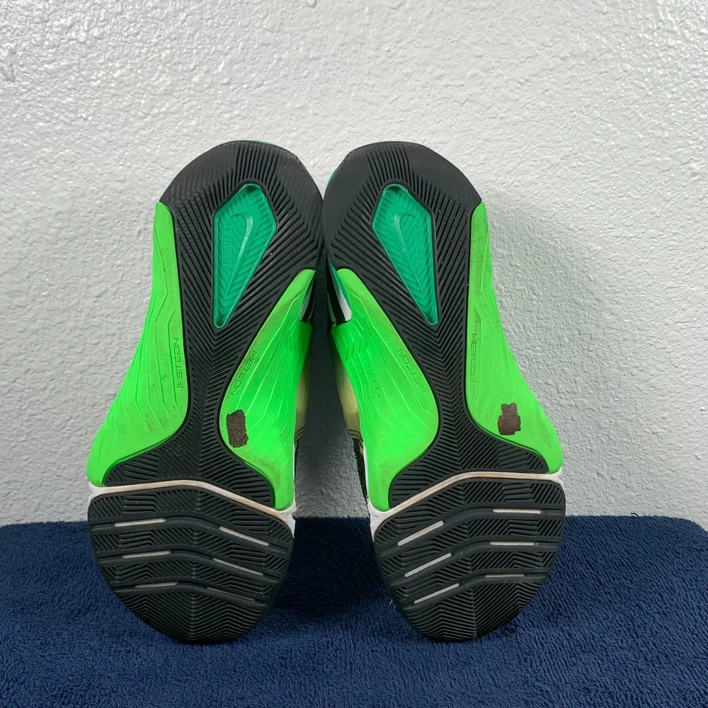 Nike Metcon 7 Womens 7.5 Black Green Strike Lace Lock Training Crossfit Shoes